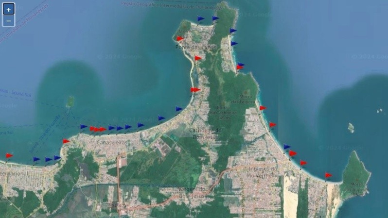 Brasil: publican mapa de playas seguras de Florianópolis tras brote de gastroenteritis