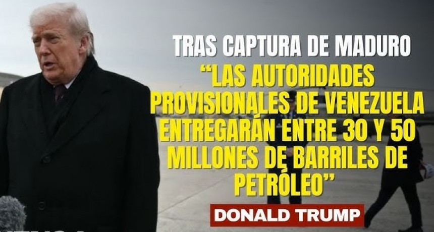Trump anunció que Venezuela entregará entre 30 y 50 millones de barriles de petróleo a EE.UU