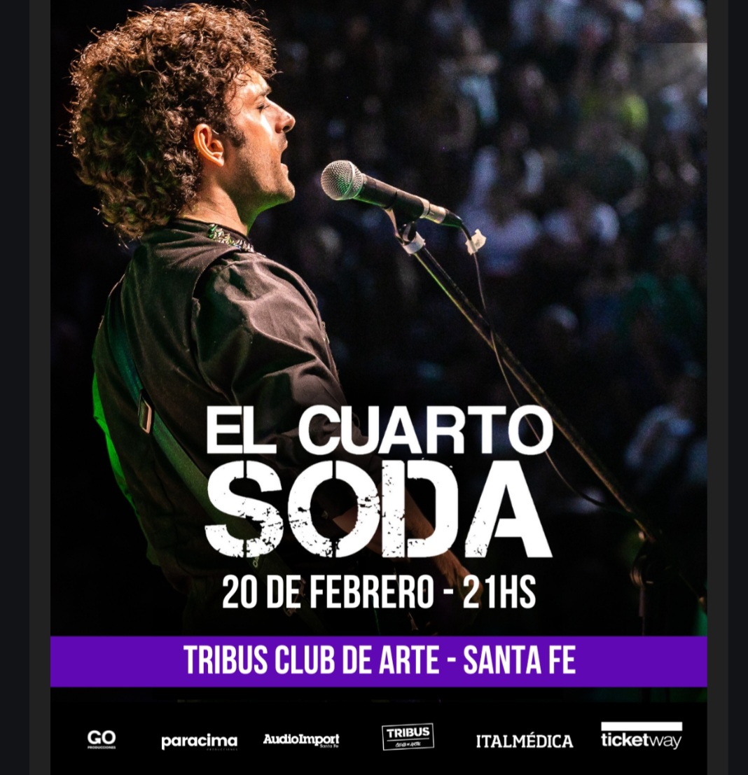 El Cuarto de Soda, la banda homenaje a Soda Stereo más importante de la escena, vuelve a Santa Fe 