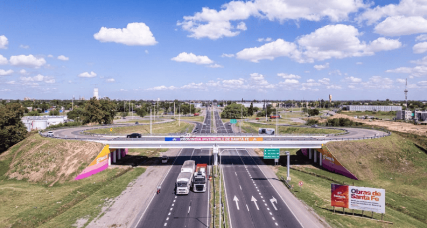 Habilitan este lunes el tercer carril de la autopista a Santa Fe con un acto en Rosario