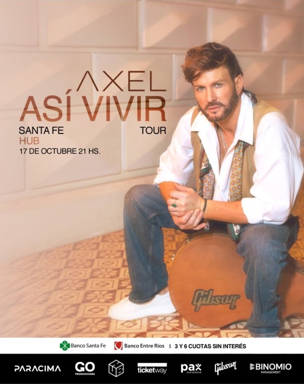 Axel llega a Santa Fe con su nuevo tour: 