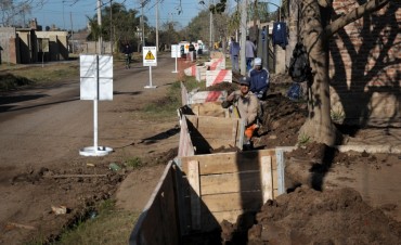Avanza la red de gas natural en barrio Los Ángeles