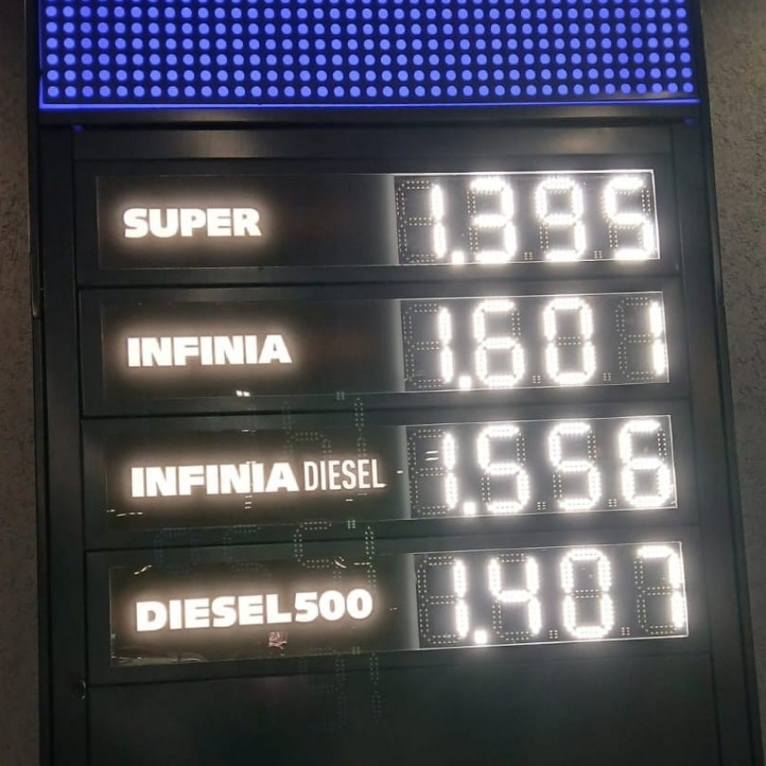Fuerte suba en los precios de los combustibles en YPF