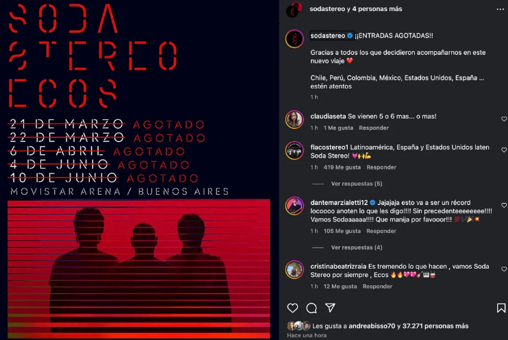 Soda Stereo vuelve a los escenarios