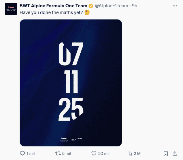 Inminente anuncio de Alpine sobre el futuro de Franco Colapinto en la previa del Gran Premio de Brasil