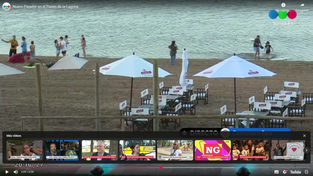 Un nuevo parador revitaliza el Paseo de la Laguna en la costanera santafesina