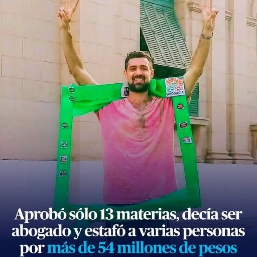 Se hizo pasar por abogado y estafó por 54 millones de pesos