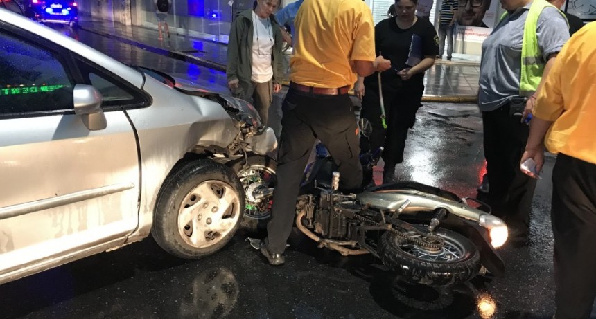 Accidente en pleno centro de la ciudad