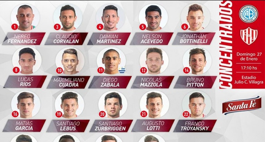 Los concentrados de Uni&oacute;n ante Belgrano