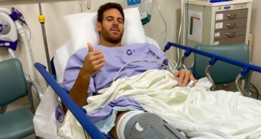 Del Potro fue operado de la rodilla y arranca otra vez un largo camino