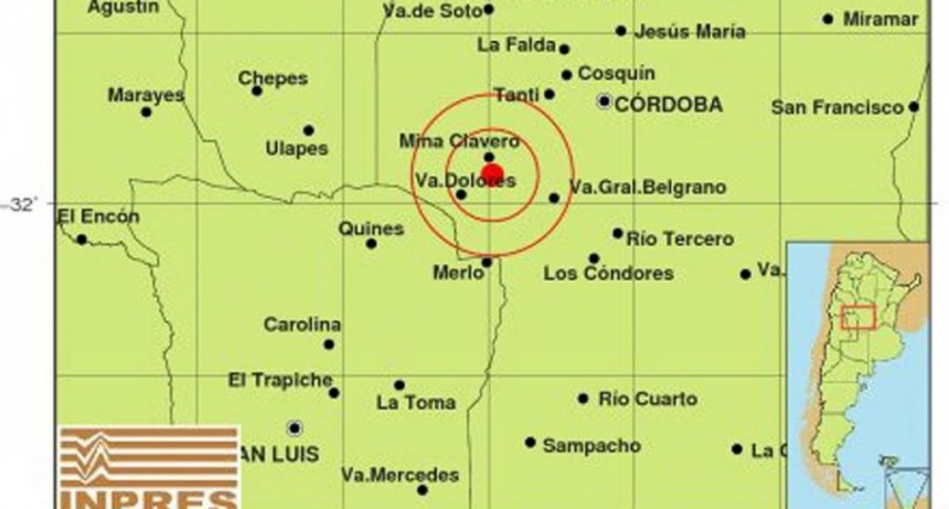 Un sismo de 4,4 grados sacudi&oacute; a C&oacute;rdoba 