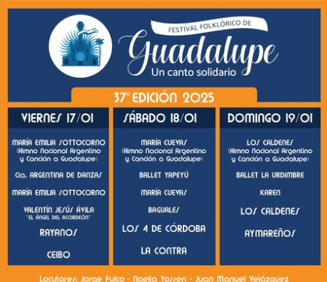 Se presentó la 37° edición del Festival Folklórico de Guadalupe