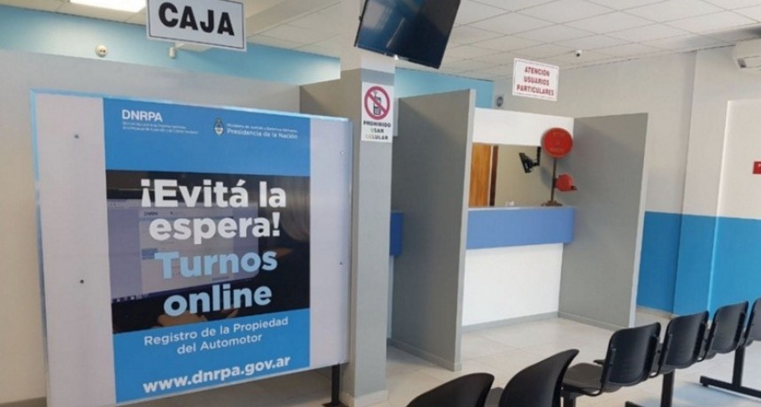 Cierran nueve registros automotor en la provincia