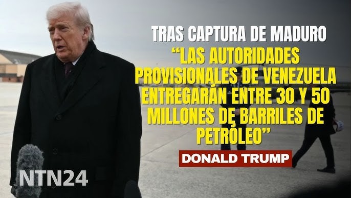 Trump anunció que Venezuela entregará entre 30 y 50 millones de barriles de petróleo a EE.UU
