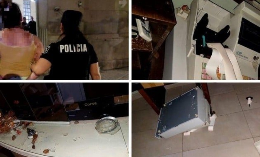 Destrozos y enfrentamiento policial en barrio sur: una mujer fue detenida tras un violento episodio en un hotel 