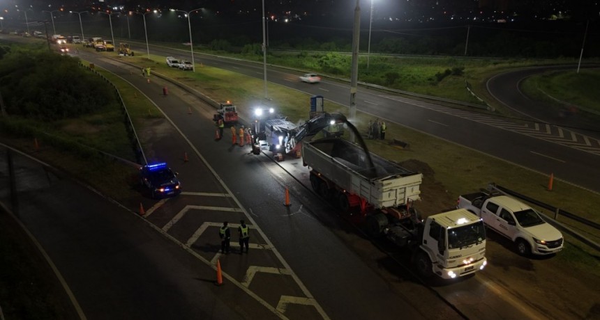 Comenzó la repavimentación nocturna de la autopista Santa Fe-Rosario