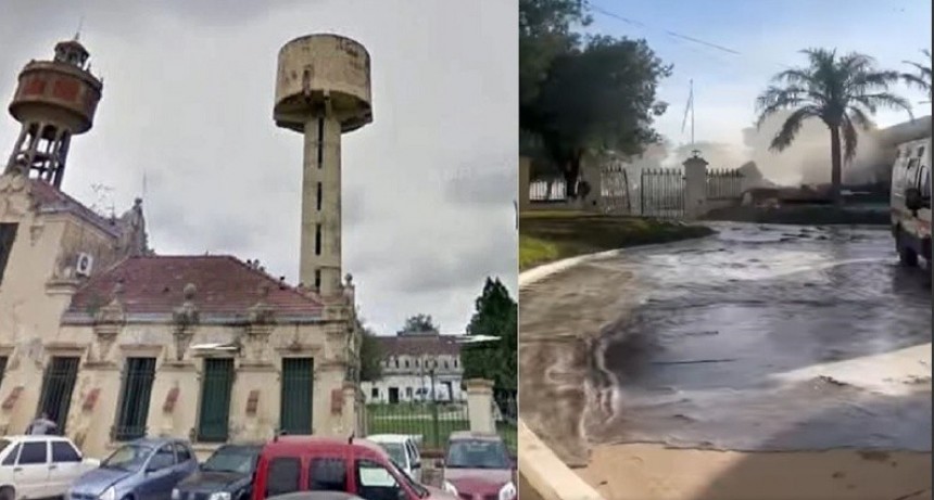 Cay&oacute; un tanque de agua en la c&aacute;rcel de Coronda desde 40 metros de altura