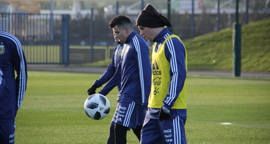 Primer entrenamiento de Argentina en Manchester
