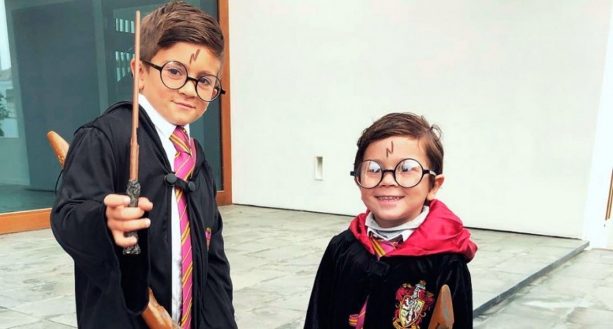 Las fotos de Thiago y Mateo Messi como Harry Potter
