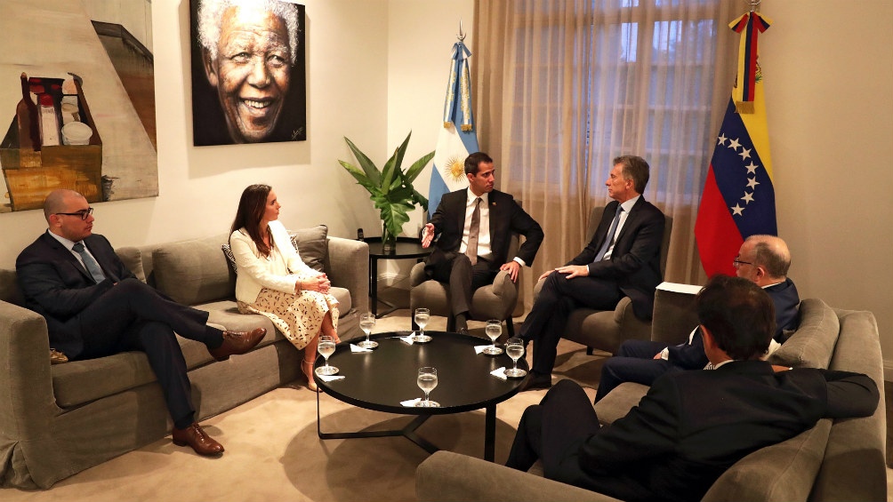 Macri recibi&oacute; al venezolano Juan Guaid&oacute; en la Quinta de Olivos