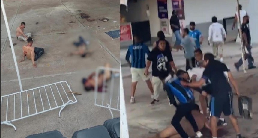 Como sigue la brutal pelea entre hinchas del Querétaro y el Atlas, que dirige Diego Cocca