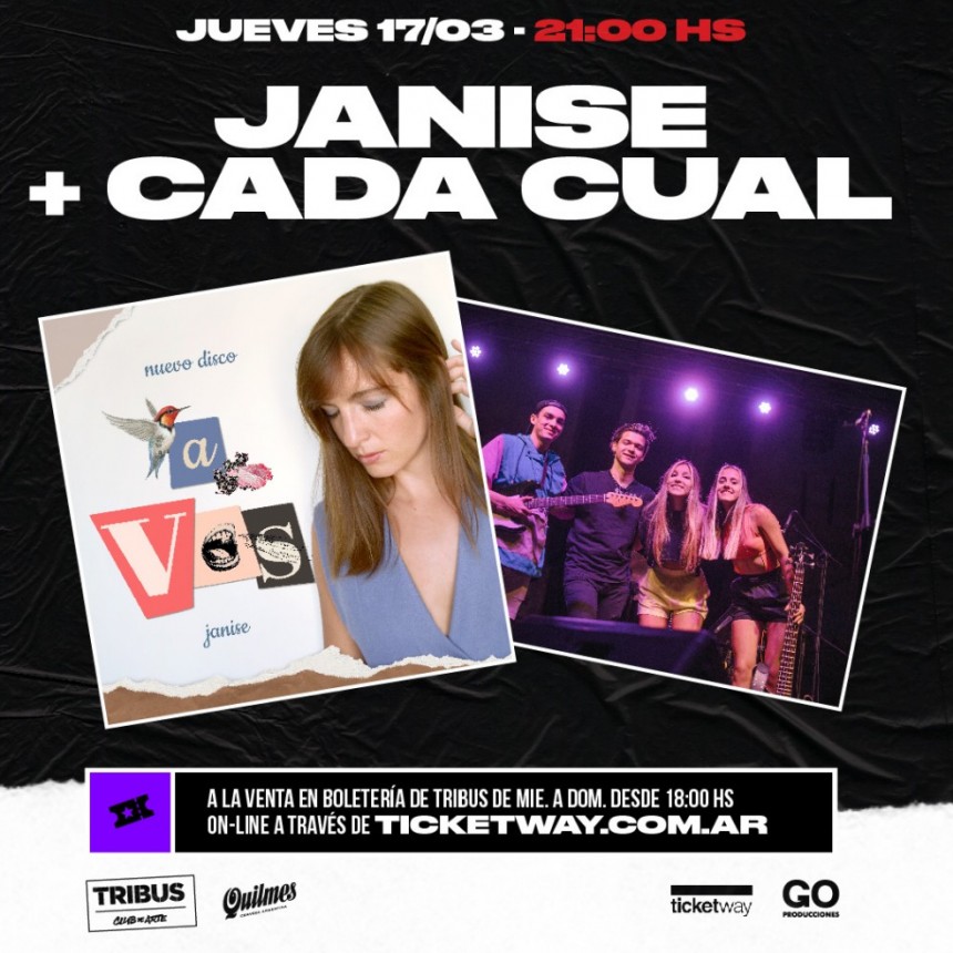 Janise presenta A VOS, su segundo disco, en Tribus