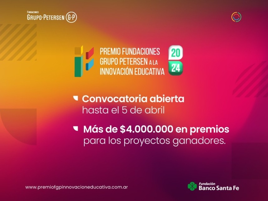 Con más de 4 millones de pesos para los ganadores, la Fundación Banco Santa Fe convoca a una nueva edición del premio a la innovacón educativa