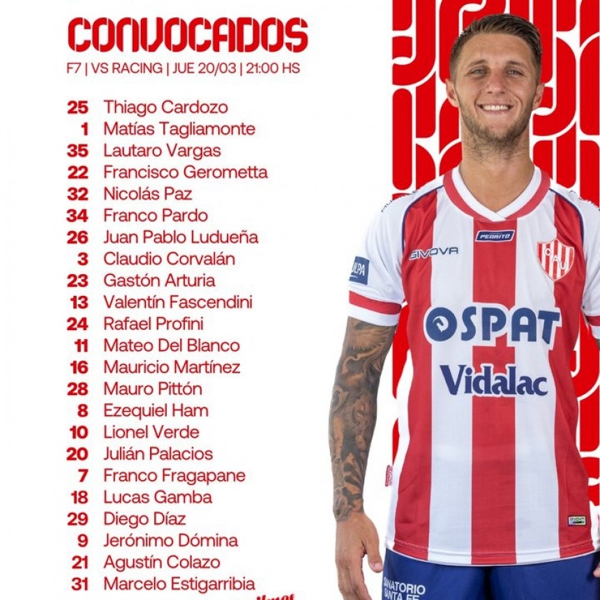 Uni&oacute;n recibe a Racing en el 15 de abril