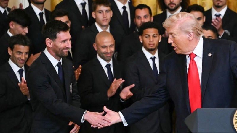 Lionel Messi y Donald Trump, juntos en la Casa Blanca