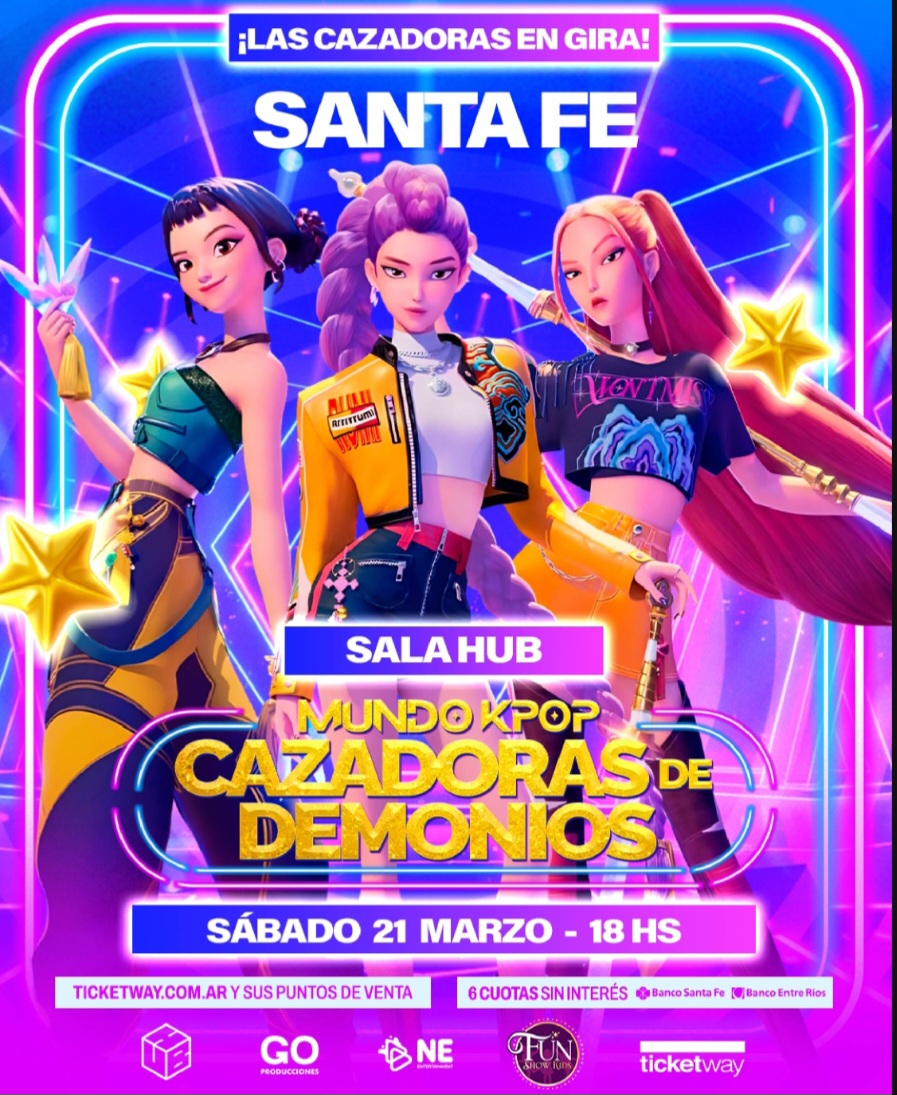 Mundo K-Pop: Cazadoras de Demonios llega a Santa Fe con un show de música y baile para la familia