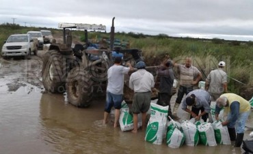 Reconstruyen las defensas de Colonia La Camila