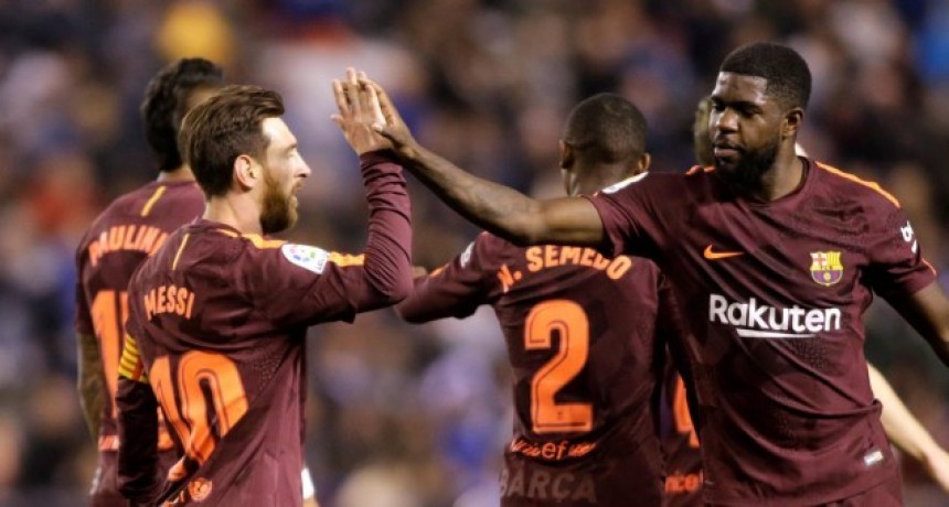 Con un triplete de Messi, Barcelona grit&oacute; campe&oacute;n