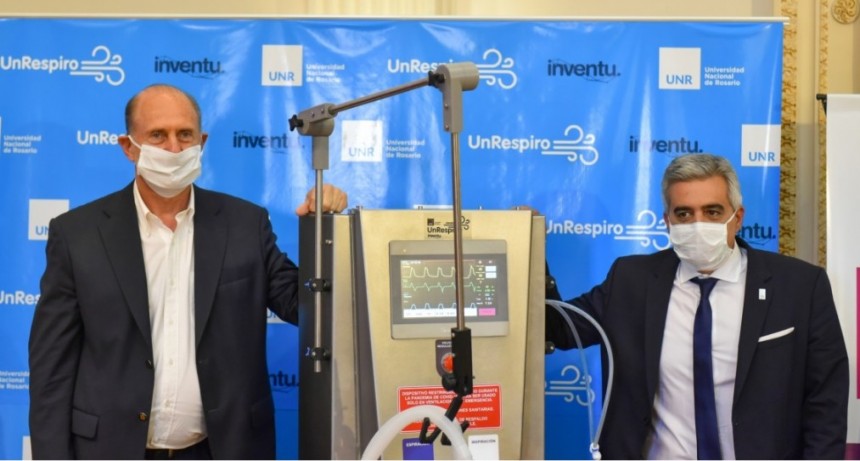 Perotti y Trotta presentaron el ventilador de transici&oacute;n con afectaci&oacute;n espec&iacute;fica a pacientes Covid-19