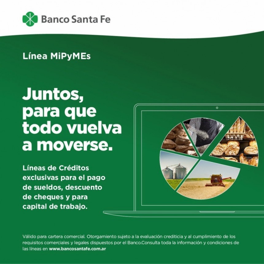 Las MIPyMEs Santafesinas ya pueden acceder a las l&iacute;neas de cr&eacute;ditos del Banco Santa Fe con tasa fija del 24 por ciento