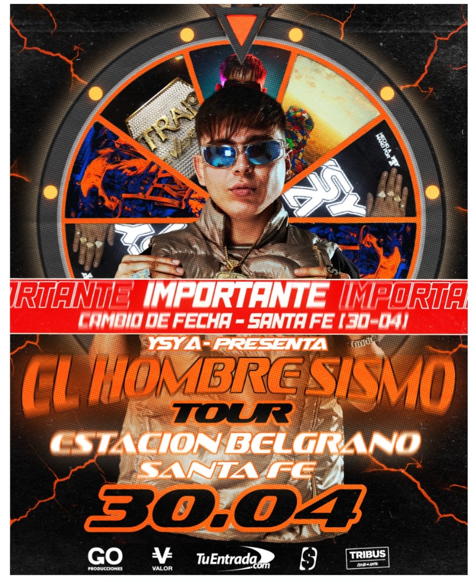 YSY A llega al emblem&aacute;tico escenario de la Estaci&oacute;n Belgrano con "El Hombresismo Tour"