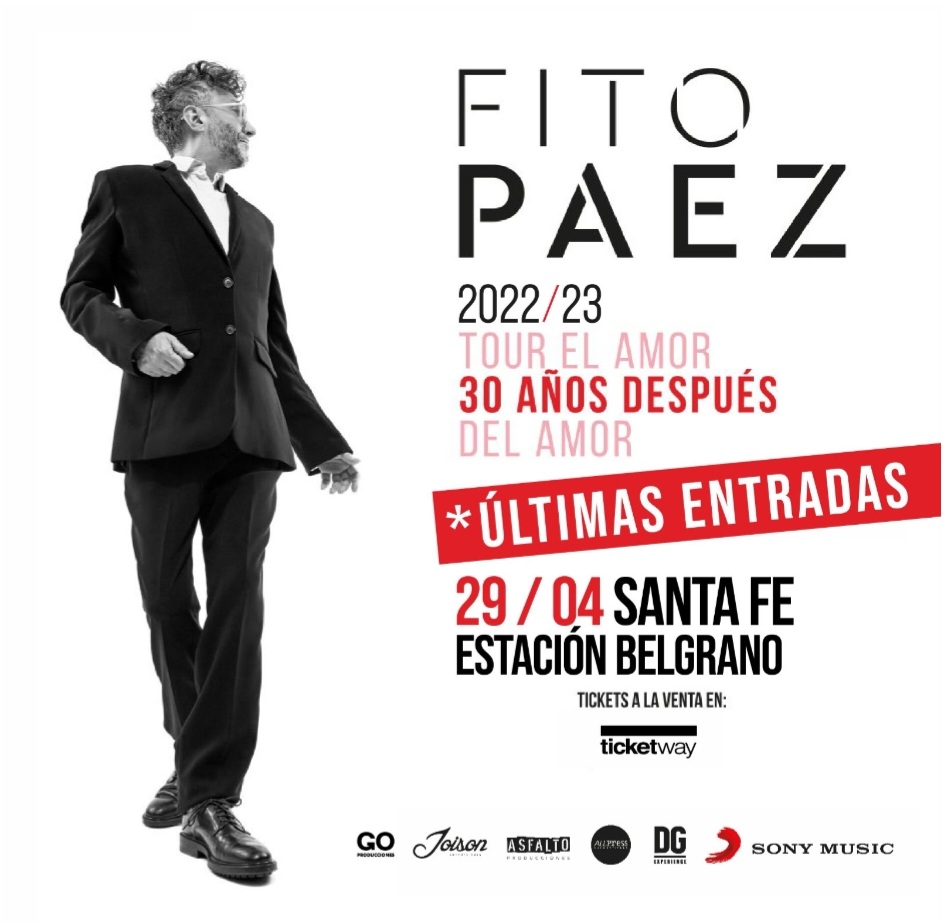 Fito Paez: &uacute;ltimas entradas para su show en la Estaci&oacute;n Belgrano 
