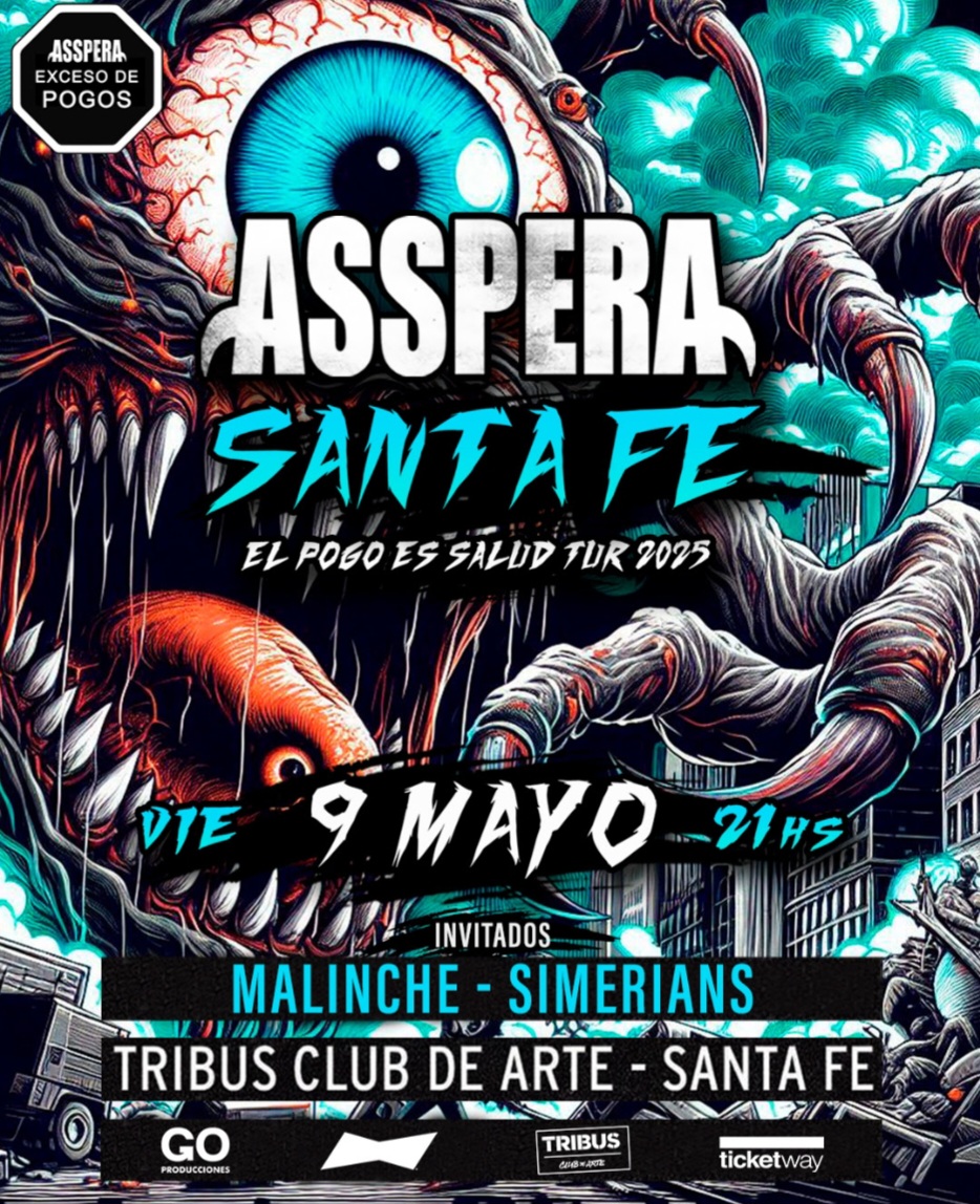 Asspera regresa a Santa Fe en el marco de su gira "El Pogo es Salud Tur 2025"