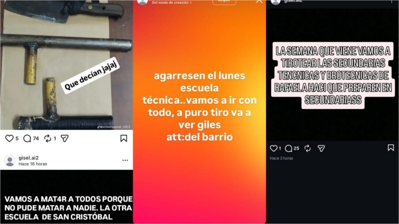 Amenazas a escuelas de Sunchales y Rafaela: perfiles de Instagram truchos y mensajes viralizados que iniciaron la investigaci&oacute;n
