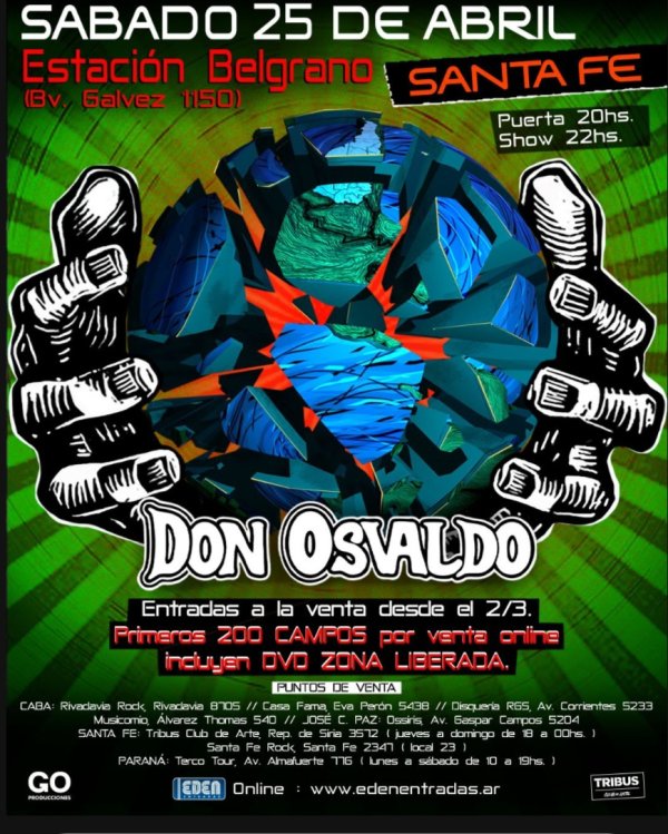 Don Osvaldo regresa a Santa Fe para brindar un show histórico