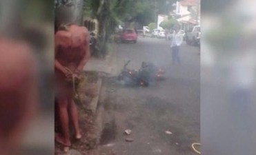Jujuy: un grupo de comerciantes at&oacute; a un ladr&oacute;n despu&eacute;s de sorprenderlo robando