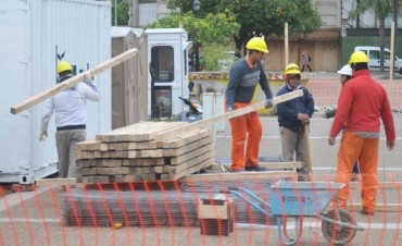Comenzó la obra de la Plaza 25 de Mayo