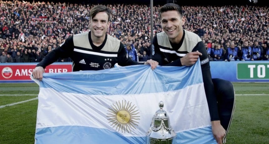 Tagliafico y Magall&aacute;n, campeones con Ajax en la Copa de Holanda