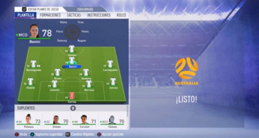 La Selecci&oacute;n Argentina de f&uacute;tbol femenino lleg&oacute; al FIFA 19