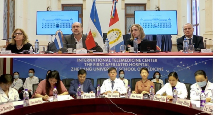 Perotti particip&oacute; de una videoconferencia con expertos de salud de la provincia china Zhejiang