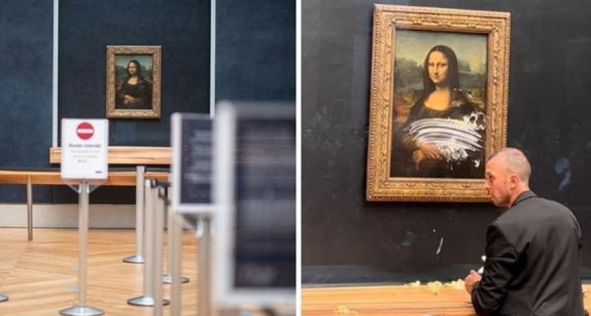 Atacaron a La Gioconda en el museo del Louvre