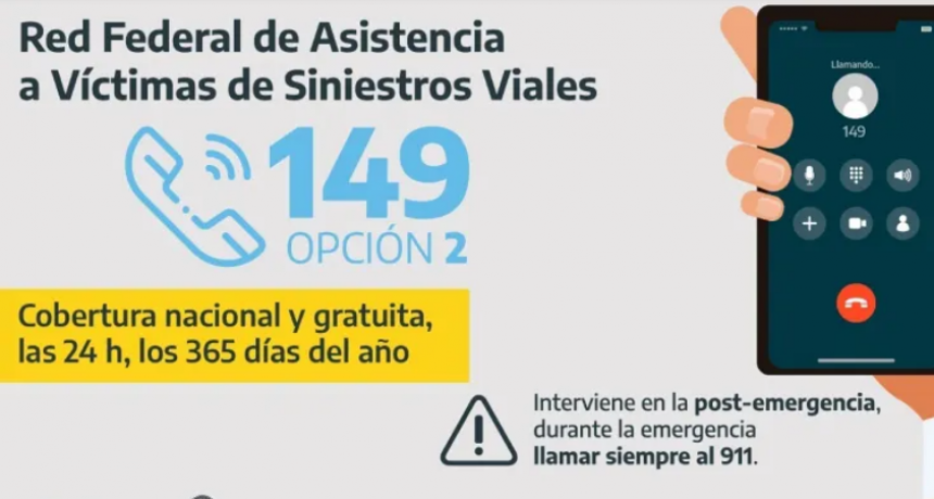 L&iacute;nea 149: asistencia para las v&iacute;ctimas de siniestros viales y sus familiares