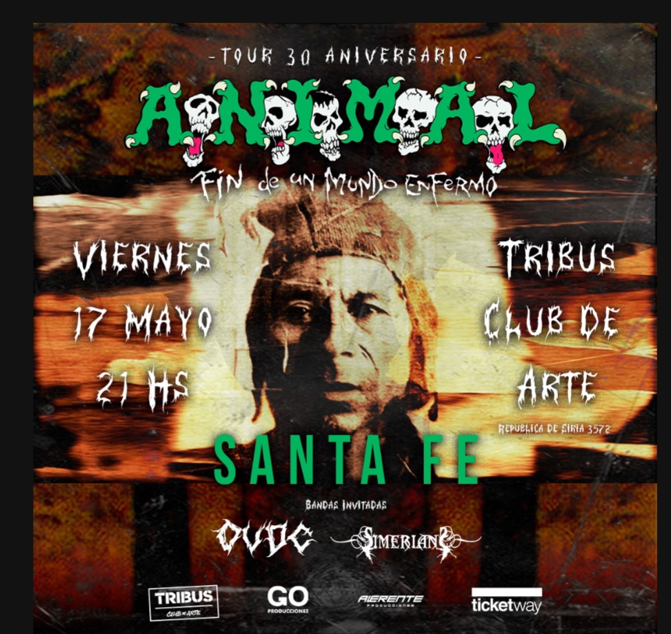 A.N.I.M.A.L regresa a Tribus celebrando los 30 a&ntilde;os de "Fin de un Mundo Enfermo"