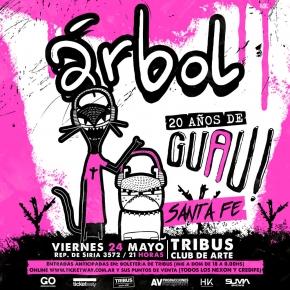 &Aacute;rbol llega a Tribus festejando los 20 a&ntilde;os de 