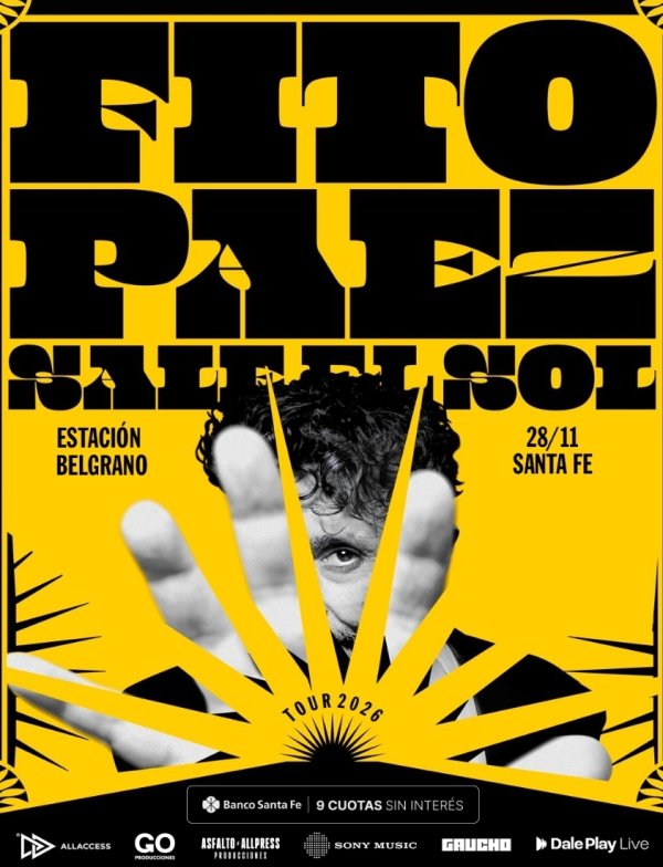 Fito Páez regresa a Santa Fe con su tour "Sale El Sol"