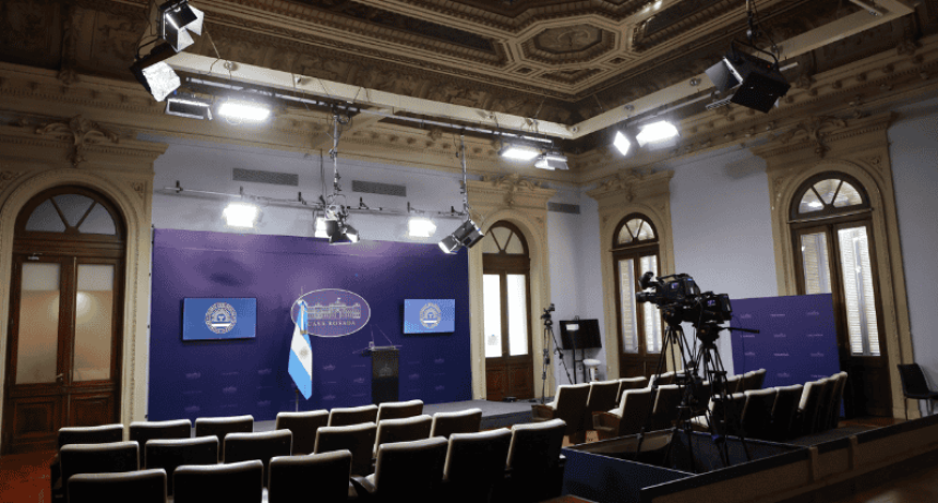 El Gobierno reabre este lunes la Sala de Prensa de Casa Rosada y Adorni volver&aacute; a dar una conferencia